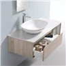 What material is best for the basin cabinet used in the bathroom?