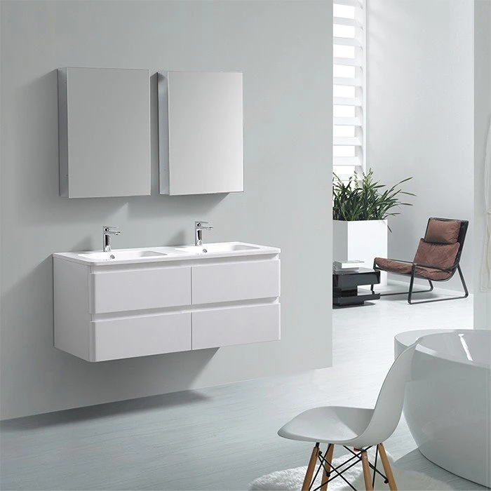 White Wall Hung Bathroom Cabinet