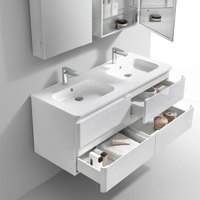 White Wall Hung Bathroom Cabinet