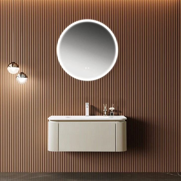 Fluted Vanity Cabinet