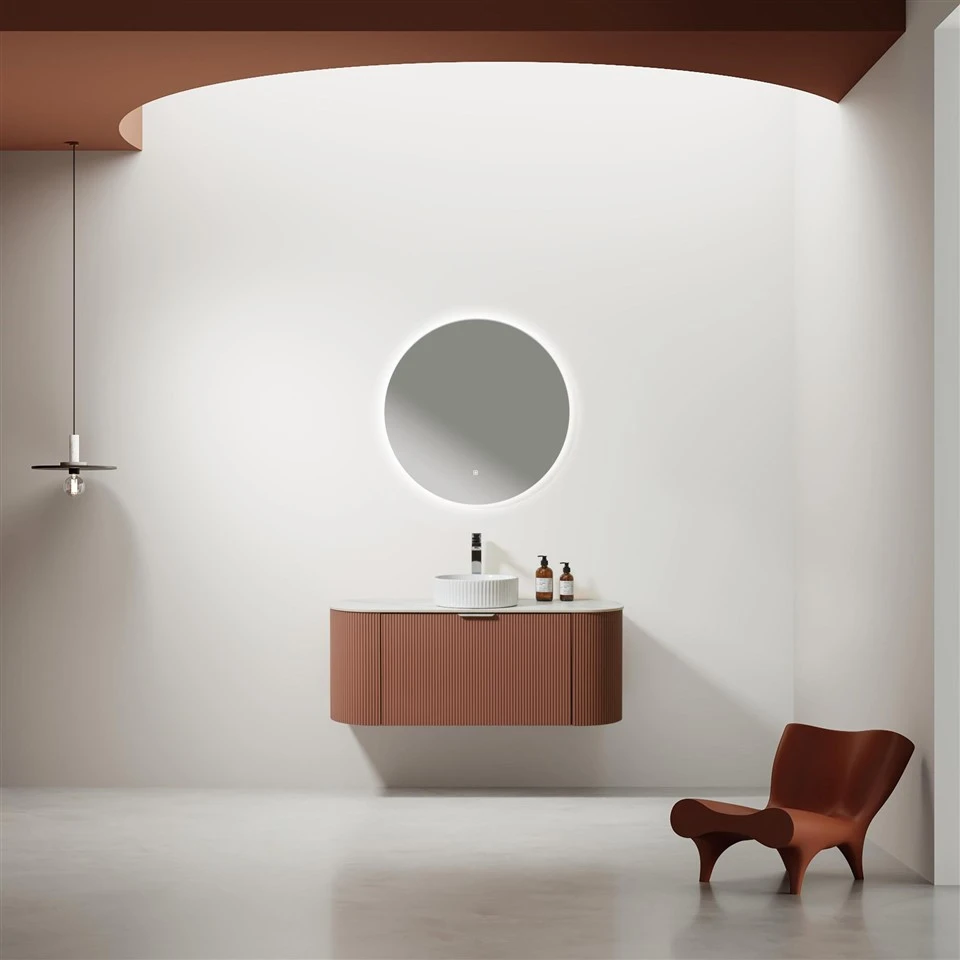Round Bathroom Cabinet With Mirror